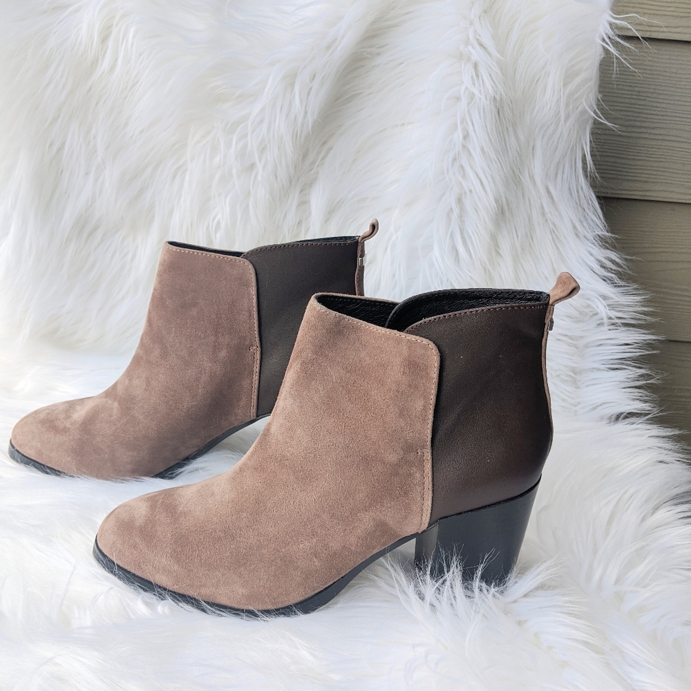 Lands'End suede and leather ankle boots